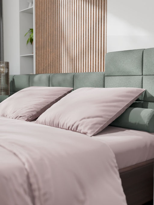 Постельное бельё 1.5-спальное «Этель», тенсель, пудра