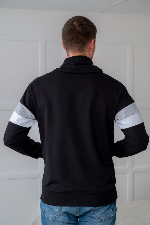 Толстовка мужская из футера Оскар черный - Амадэль фото 8