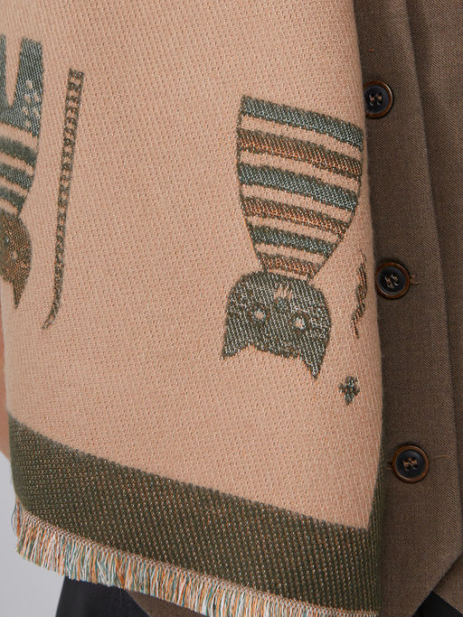 в составе ШЕРСТЬ и КАШЕМИР Большой, мягкий, теплый однотонный двусторонний палантин. - Tantino фото 4