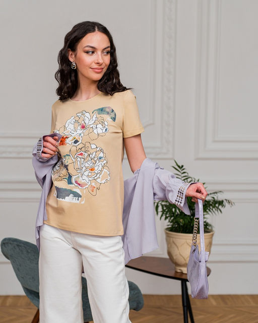 Футболка из хлопка FPP018 - Sahar art lab фото 7