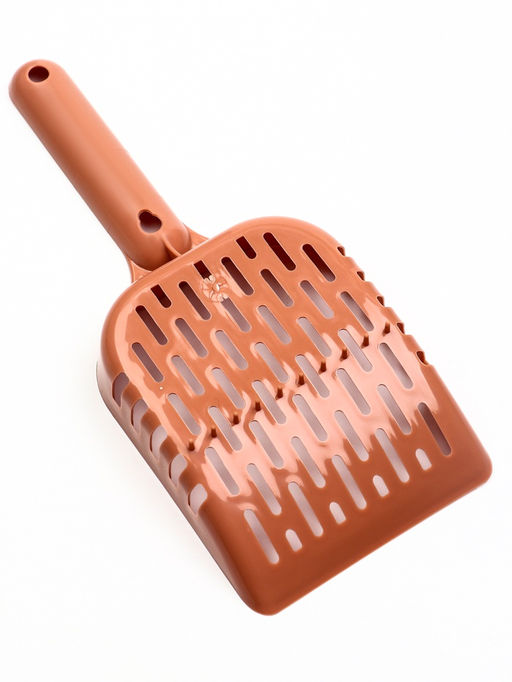 Цена за 4 шт. Совок для уборки кошачьего туалета, пластик, цвет корралловый