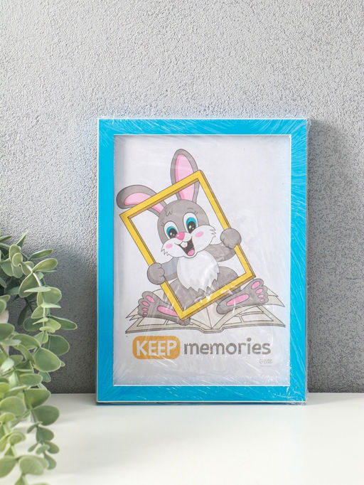 Фоторамка пластик "Акварель" 15х21 см, лазурный(пластиковый экран) 10559053