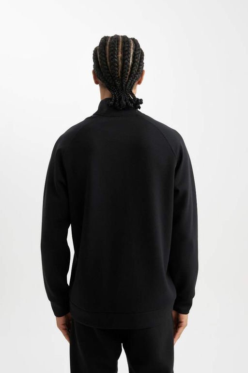 DeFactoFit Спортивная толстовка стандартного кроя с воротником-стойкой и полумолнией  фото 7