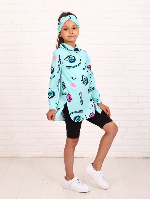 РБ006 Рубашка Пикассо (ментоловый) без повязки - Милаша фото 4