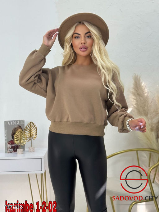 толстовка женская однотонная - Bruno фото 4