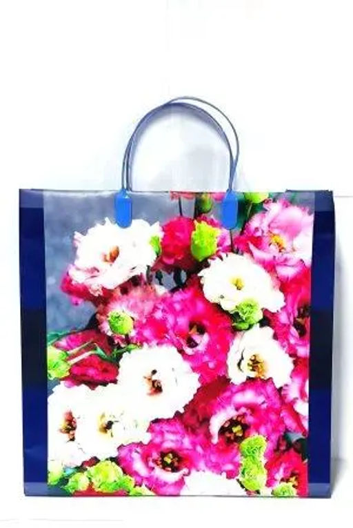9650 Сумка пластик. BAM 181 (30x30см) средняя Цветы *20