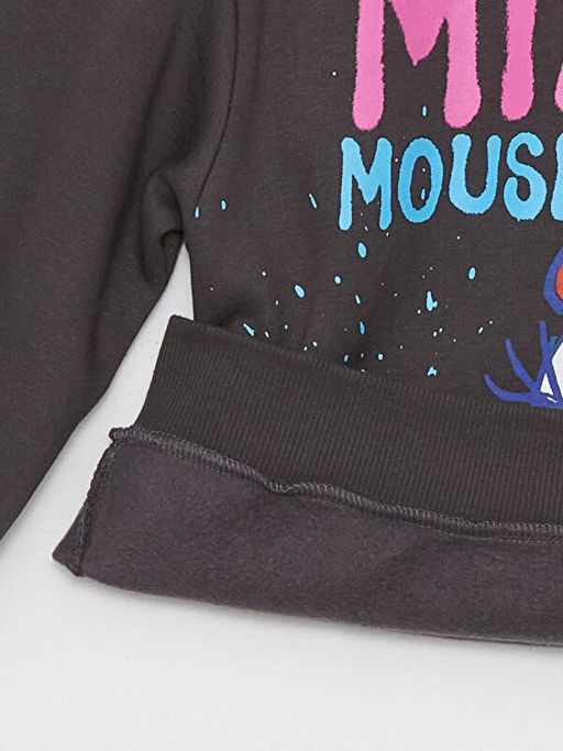 Bisiklet Yaka Minnie Mouse Bask?l? Uzun Kollu K?z ?ocuk Sweatshirt - Waikiki фото 2