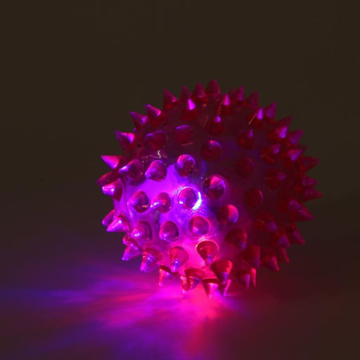 Мяч светящийся для собак средний, TPR, 5,5 см, розовый - Пижон фото 4