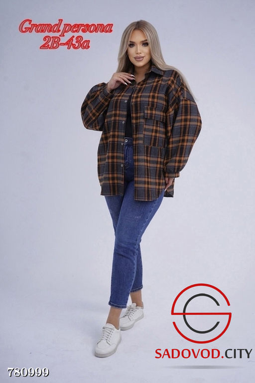 Женская рубашка в клетку - Bruno фото 2