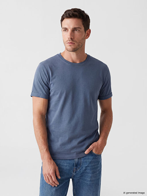 Slim Fit %100 Pamuk Basic Ti??rt