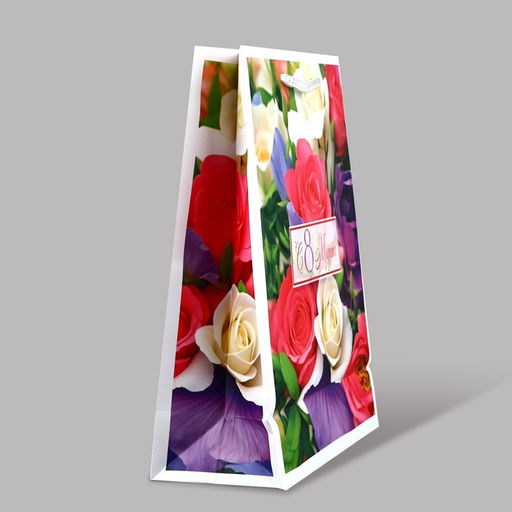 Цена за 3 шт. Пакет подарочный ламинированный С 8 марта, ML 21?25?8 см