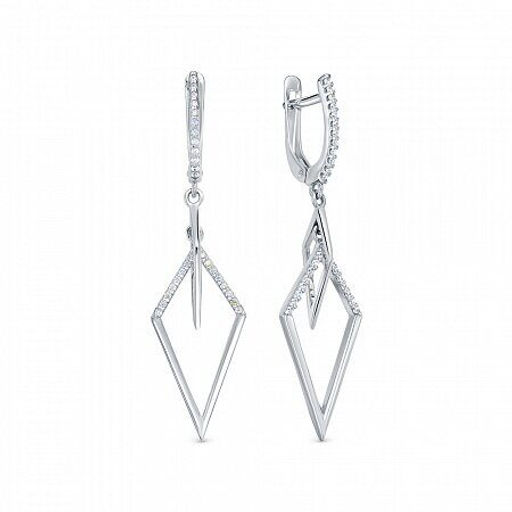 Серьги, куб.циркон., В10-0821