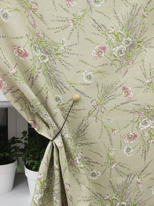 Ткань интерьерная с пропиткой Ароматные букеты, ш.1.5м, хлопок-70%, п/э-30%, 260гр/м.кв - Купава фото 2