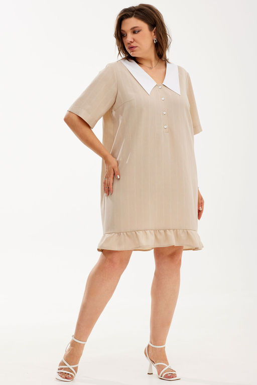 Платье BegiModa 1038 кофейный фото 8