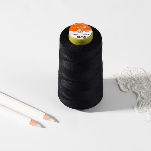 Нитки 70ЛЛ, 1500 м, чёрные