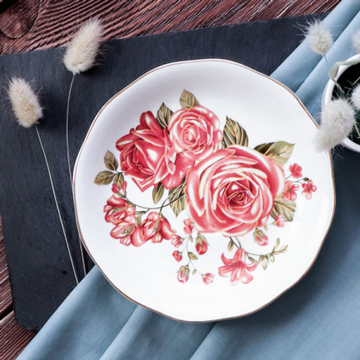 Чайный набор 2 предмета 250 мл на ножке / RS/12-FY163011P /уп 6/ уп 48/ Костяной фарфор / Чайная роза - Галеонтрейд фото 7