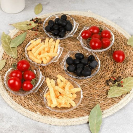 Салатники 6 штук Ракушка 9.5х9,3х2 см / NY-870 /уп 24/ - Галеонтрейд фото 3