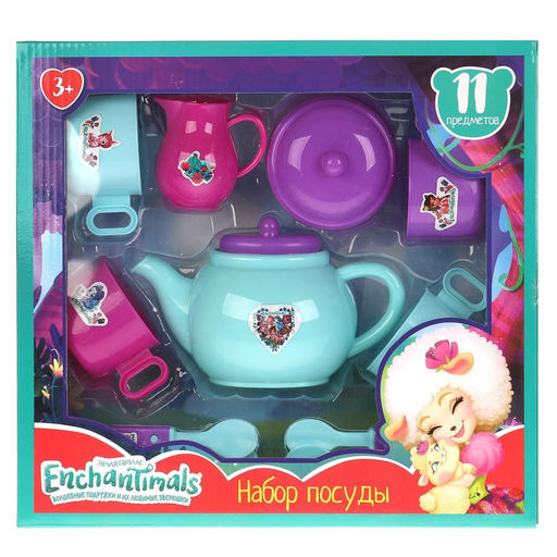 Набор посуды "Enchantimals" 11 предм. (ZY1010890-R, 319352) в коробке 31*28см