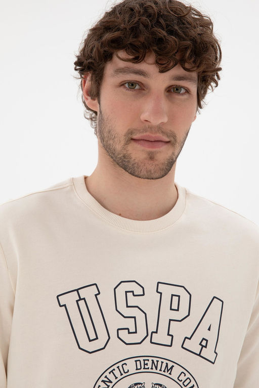 Мужская толстовка крема Неожиданная скидка в корзине - U.s. polo assn фото 2