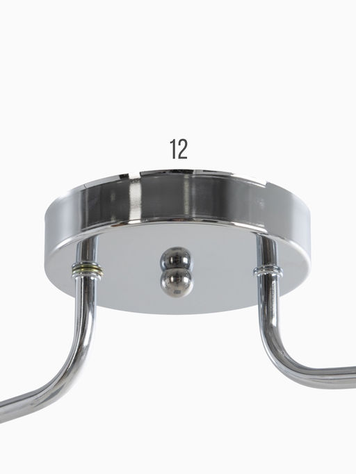 Люстра 12275/2CR, 2×40 Вт, E27, 62×18×20 см