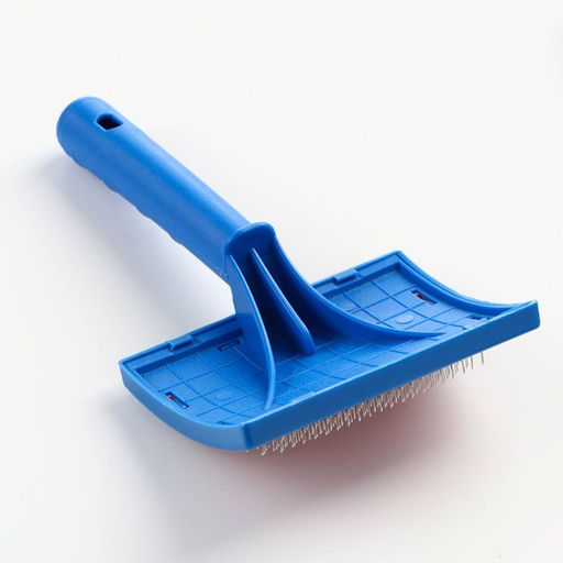 Пуходерка полукруглая Макси с каплями, 12 х 20 см, синяя - Пижон фото 2