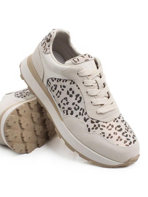 03-A1027-8 LT. BEIGE Кроссовки женские (натуральная замша, натуральная кожа)