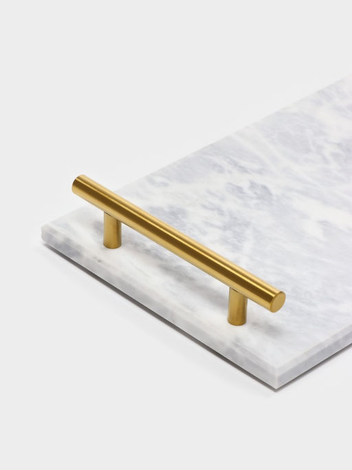 Поднос Magistro Marble, мрамор, 38.2×18.2 см, белый