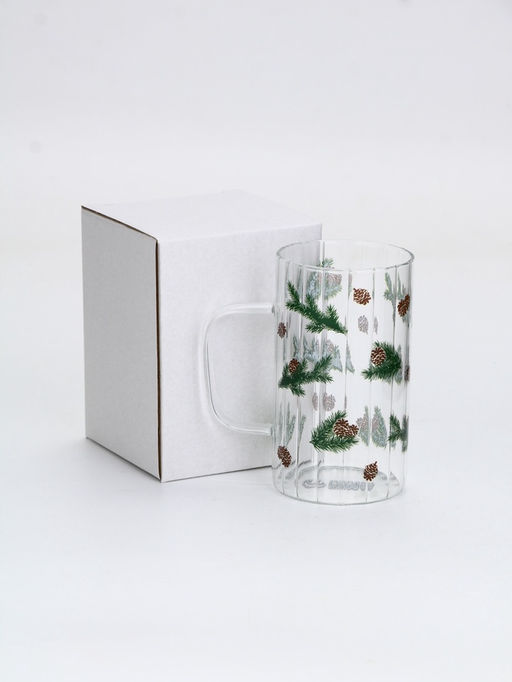 Кружка новогодняя стеклянная Шишки, 350 мл - Дорого внимание фото 7