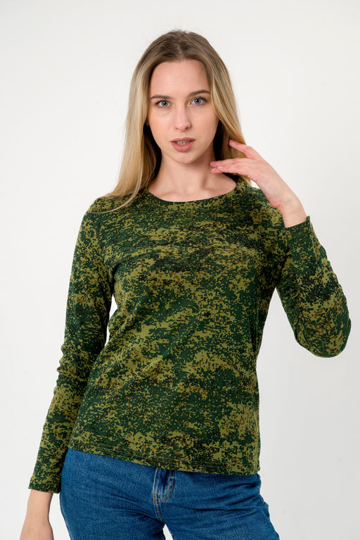 Лонгслив женский из рибаны Пиксель - Амадэль фото 7