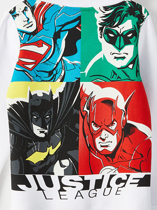 Kap??onlu Justice League Bask?l? Uzun Kollu Erkek ?ocuk Sweatshirt - Waikiki фото 3