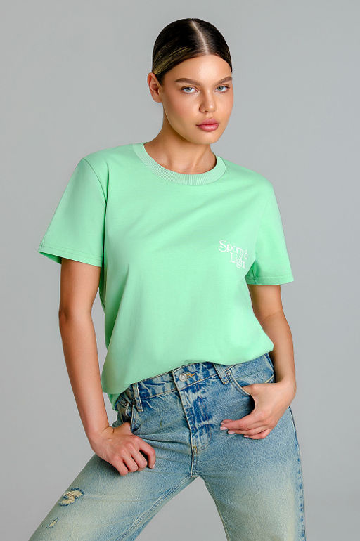 Арт. 3174 Футболка женская 44-52 (5 шт) Цвет:салатовый - Калинка фото 14