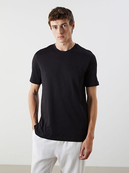 DRY TOUCH Bisiklet Yaka Penye Erkek Ti??rt