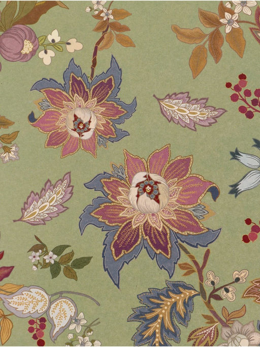 Цена за 10 шт. Бумага упаковочная глянцевая двухсторонняя Цветы, 70 ? 100 см