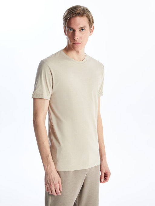 Bisiklet Yaka Penye Erkek Ti??rt