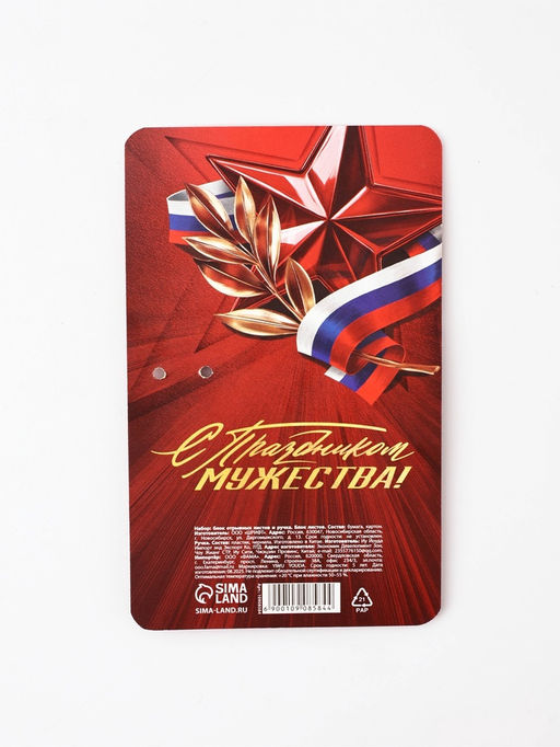 Подарочный набор, ручка шариковая, блок бумаги, 30 л., отрывной «23 Февраля»