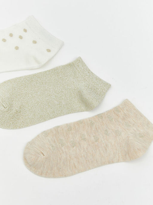 Puantiyeli Kad?n Patik ?orap 3l?