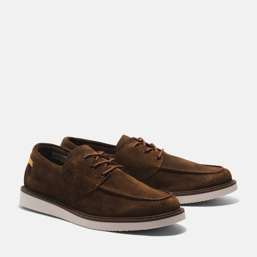 Мужские мокасины Timberland Newmarket Boat Shoe Leather коричневые  фото 3
