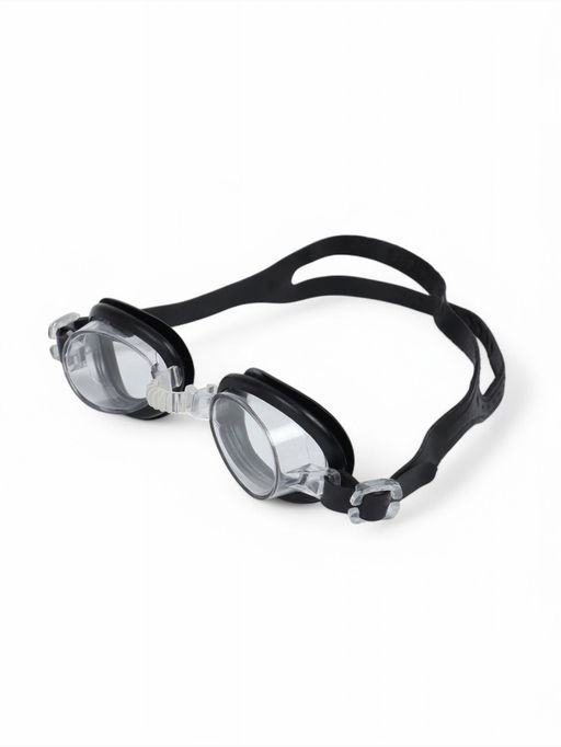 Очки для плавания детские ONLYTOP, беруши, цвет чёрный