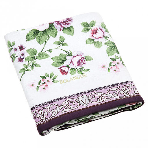 "Япония-2013" Полотенце махровое 100х150см, плотность 300гр/м2, 100% хлопок, Чайная роза, фиолетовый, Bolangde (Китай)