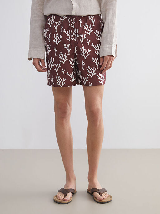 K?sa Boy Desenli Erkek Deniz ?ortu