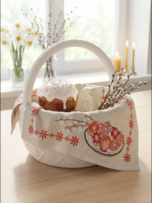 22С142-ШР+К/п.р. 45*60 Полотенце Традиционное-2 рис. 1107 - Белорусский лен фото 6