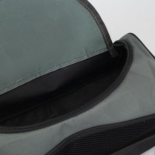 Сумка спортивная на молнии, наружный карман, длинный ремень, цвет чёрный/серый - Simaland фото 6