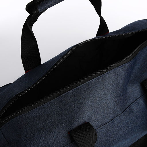 Сумка спортивная на молнии, длинный ремень, цвет синий - Simaland фото 4