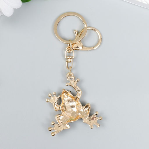 Брелок для ключей на кольце с карабином «Зелёная лягушка», 11.2×6.2 см