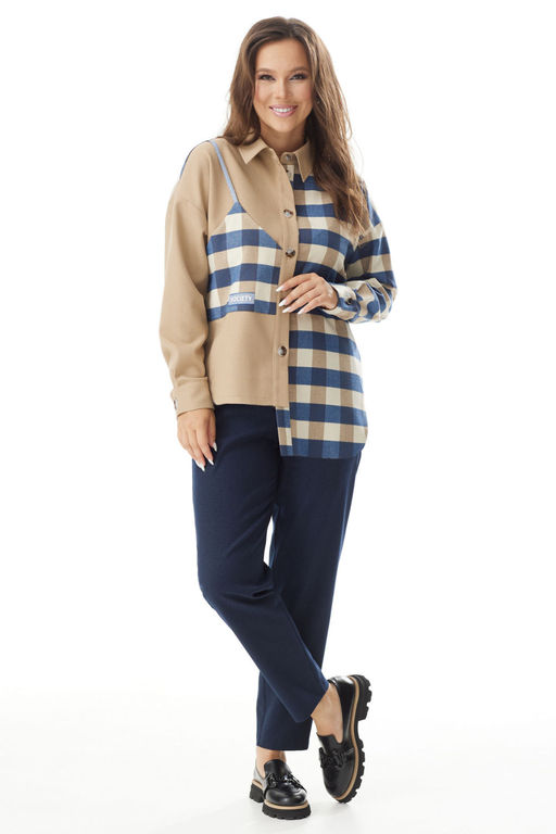 Костюм Magia mody 2334 беж+ синий