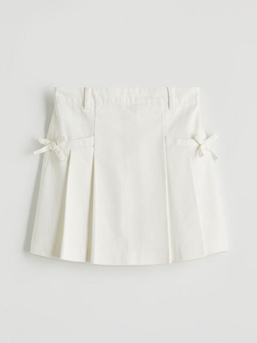 Beli Lastikli Fiyonk Detayl? K?z ?ocuk Jean Etek