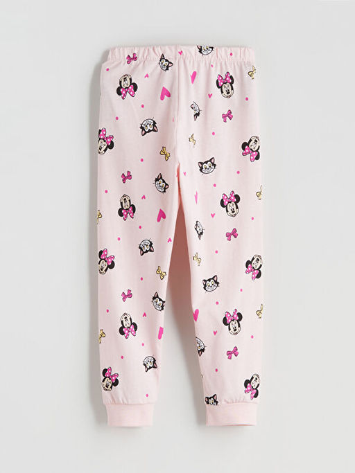 Minnie Mouse Bask?l? K?z ?ocuk Pijama Alt