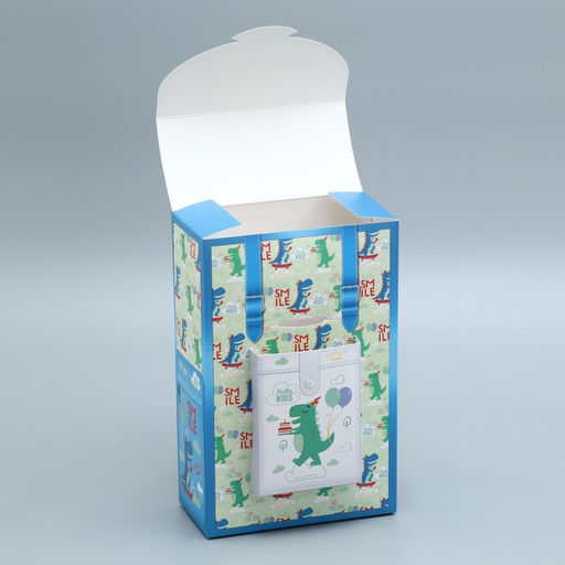 Цена за 2 шт. Коробка подарочная фигурная, упаковка, «Динозаврик», 14×22×7 см