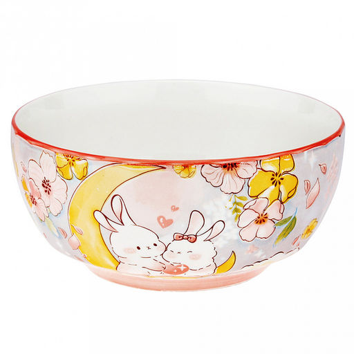 Зайки Салатник фарфоровый 2л, д20,4х9,5см, с деколью, отводка (Китай)