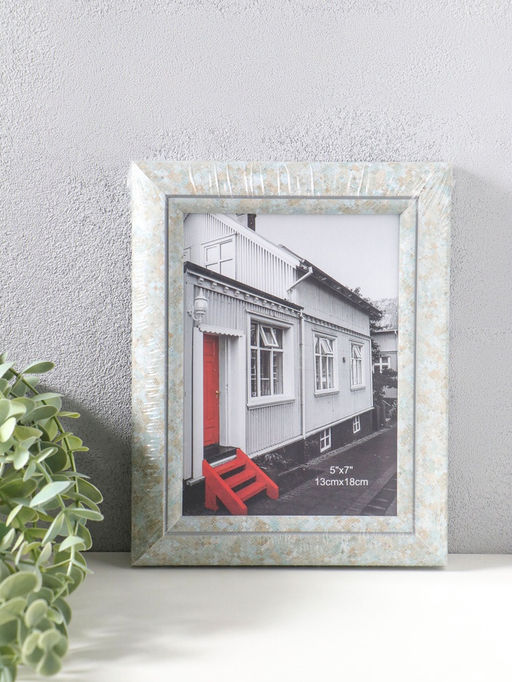 Фоторамка пластик 13х18 см "Марокканская мозаика" оттенки голубого 23х18х2 см